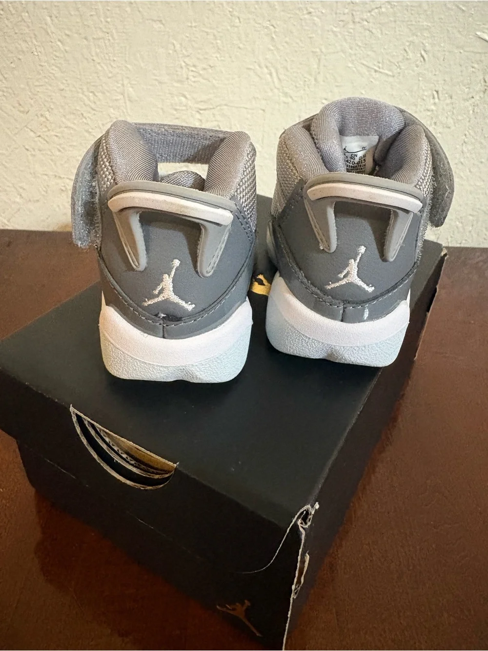Jordan 6 Rings (TD) 323420 015 Toddler's Cool Grey/White/Wolf Grey Size 3C